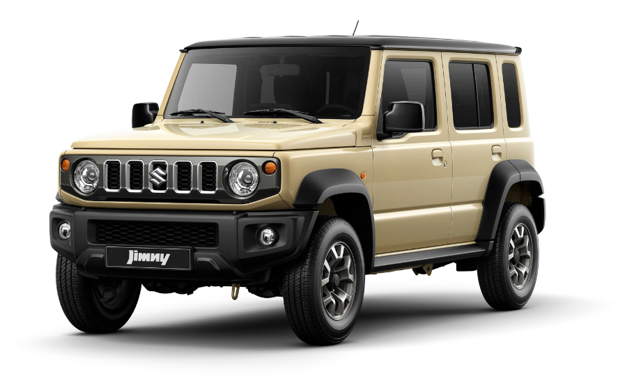 Jimny 5-Door - Chiffon Ivory Metallic + Bluish Black Pearl